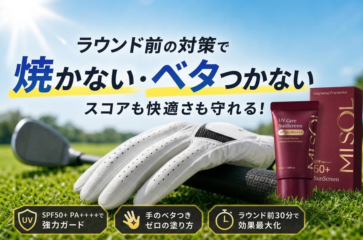 ゴルフのラウンド前にできる日焼け対策と手のベタつきを防ぐプロの裏技徹底解説