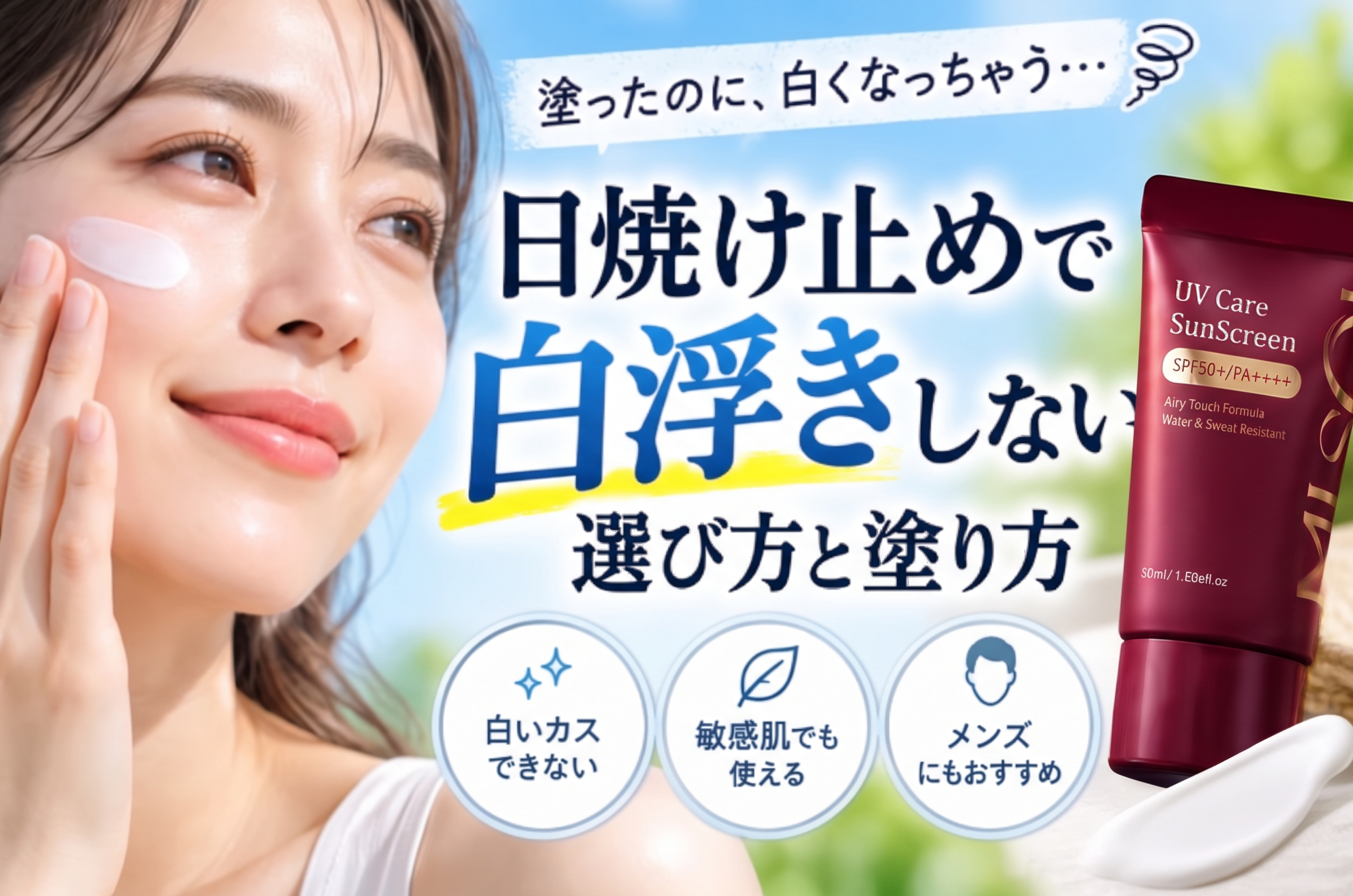 白浮きしない日焼け止め