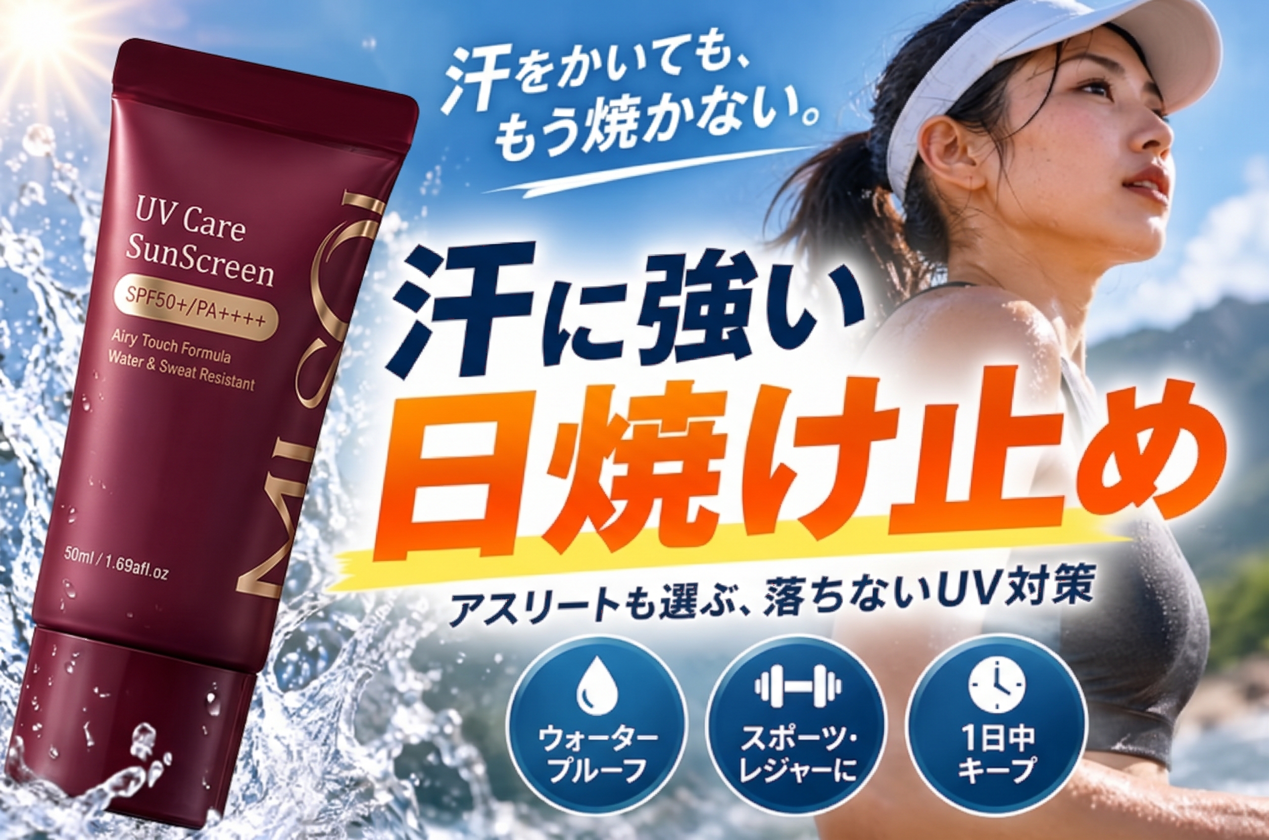 汗に強い日焼け止め