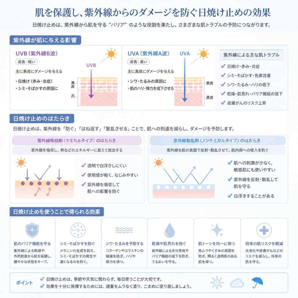 2. 下地の日焼け止めの効果