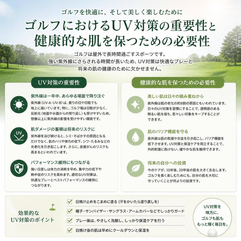 2. 日焼け止めがもたらすゴルファーのメリット