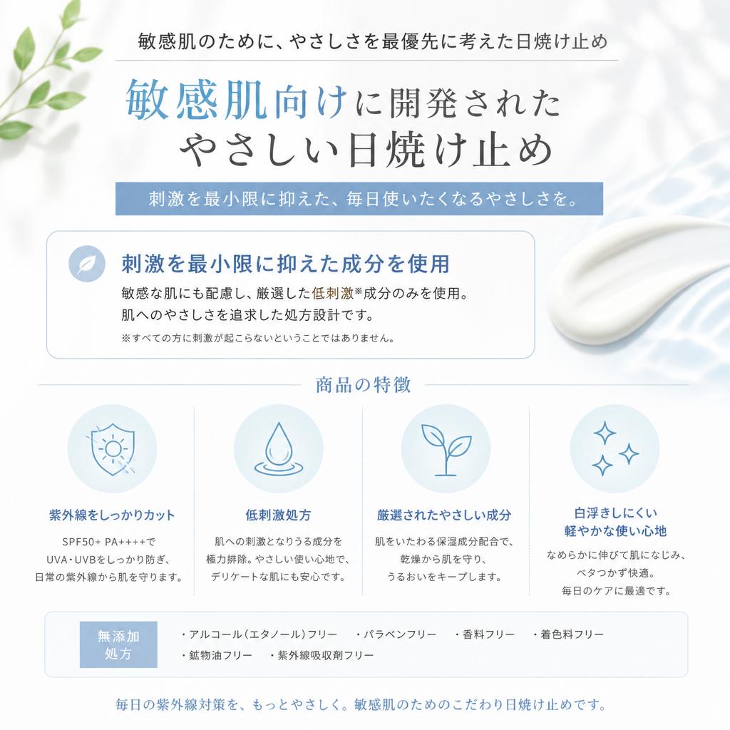 敏感肌にも安心