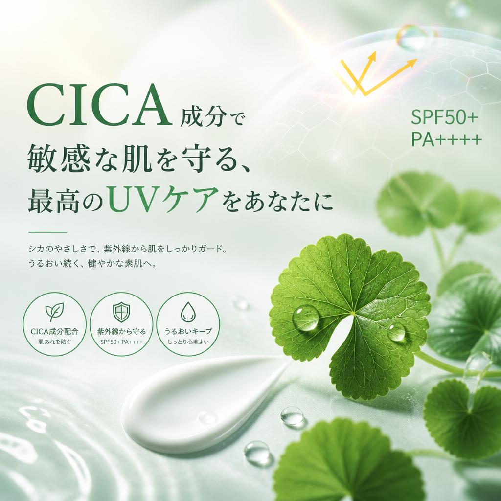 CICA成分で敏感な肌を守る、最高のUVケアをあなたに