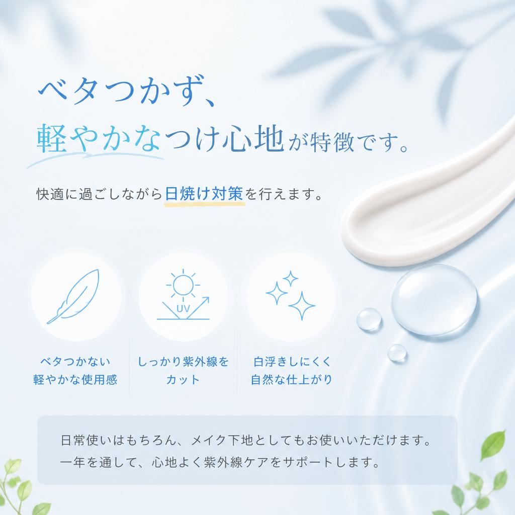 軽やかな使用感