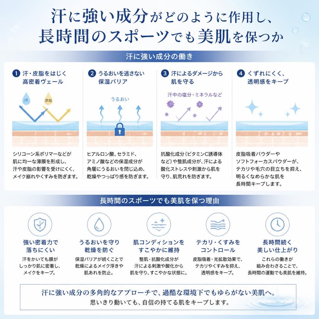 汗に強い!アクティブなあなたへ