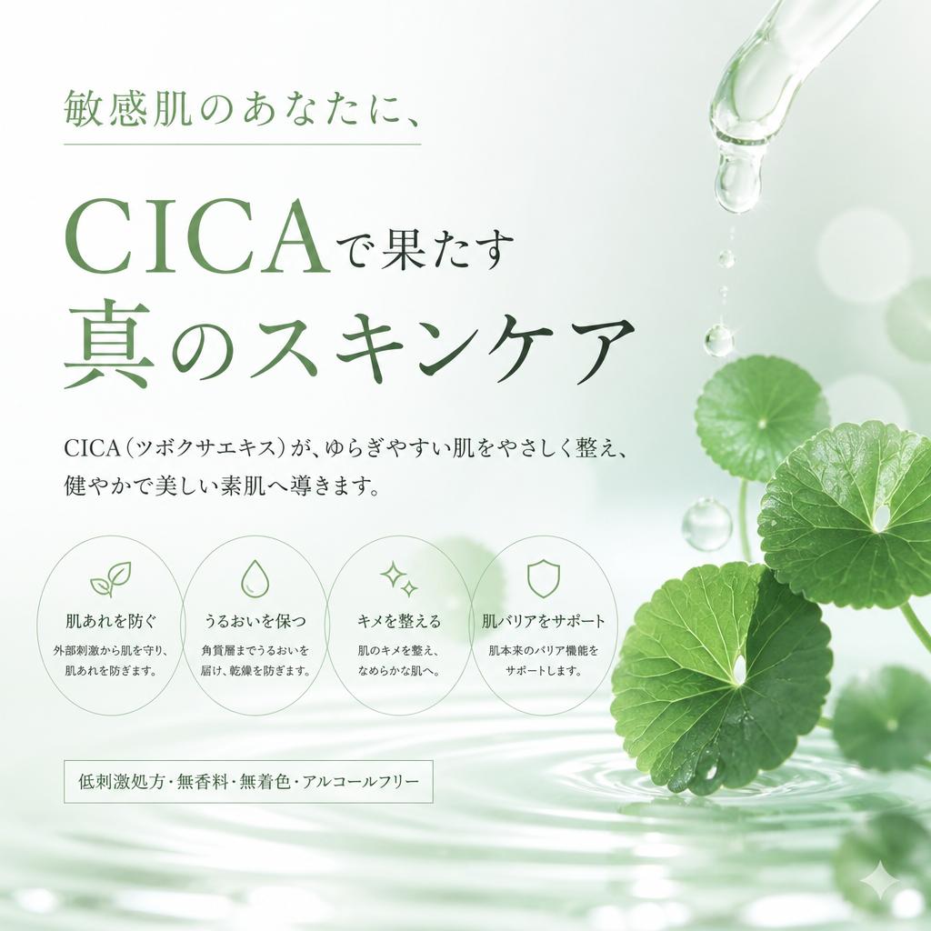 敏感肌のあなたに、CICAで果たす真のスキンケア