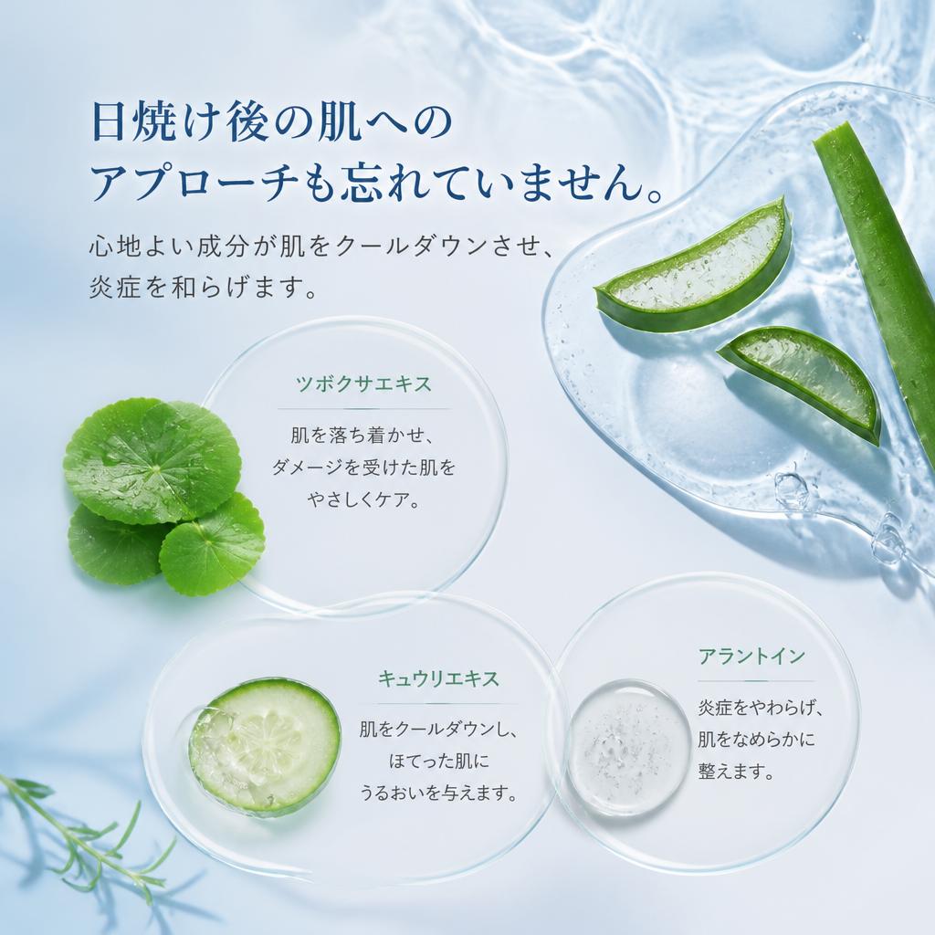 アフターサンケアも完璧