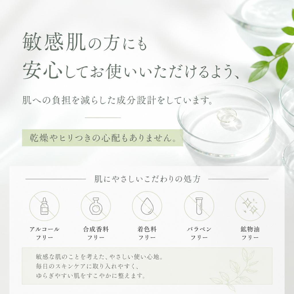 敏感肌にも優しい設計