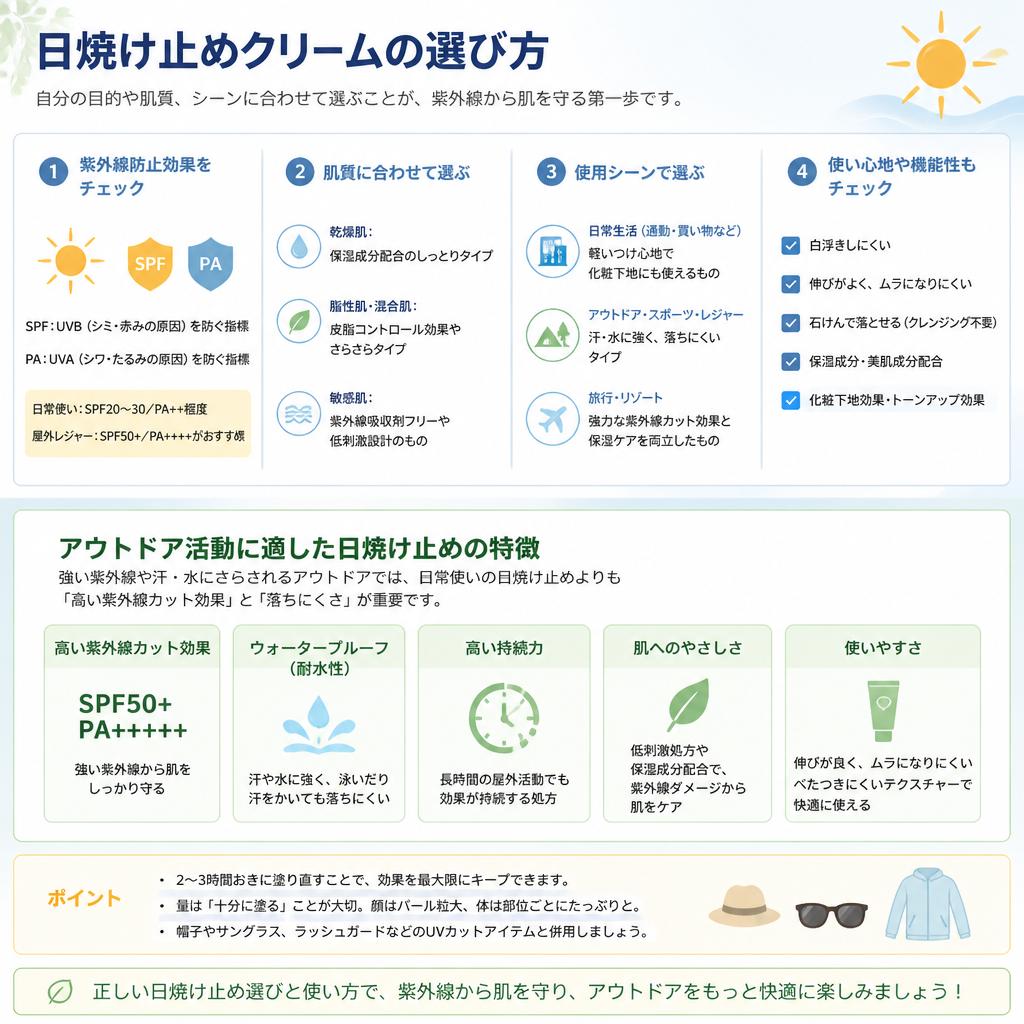 4. アウトドア用クリームの選び方ガイド