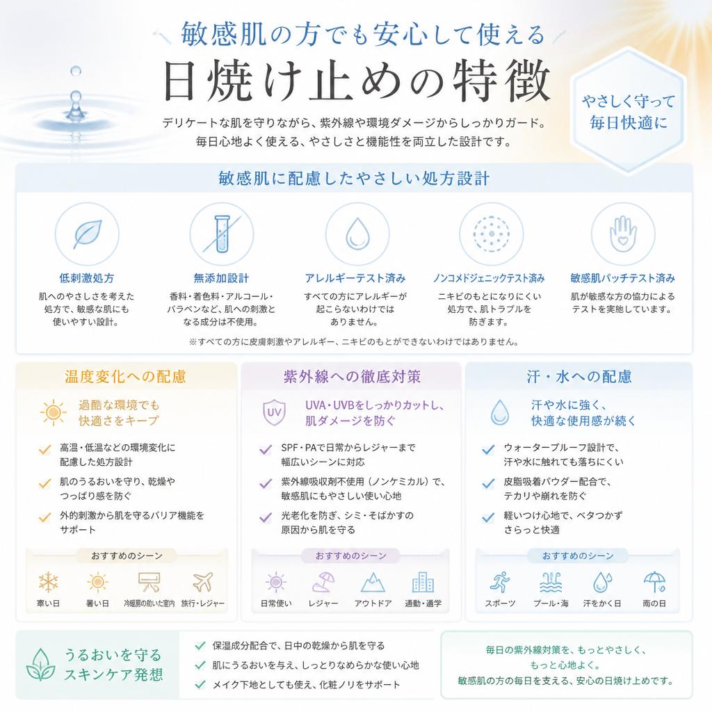 敏感肌を考えた安心設計