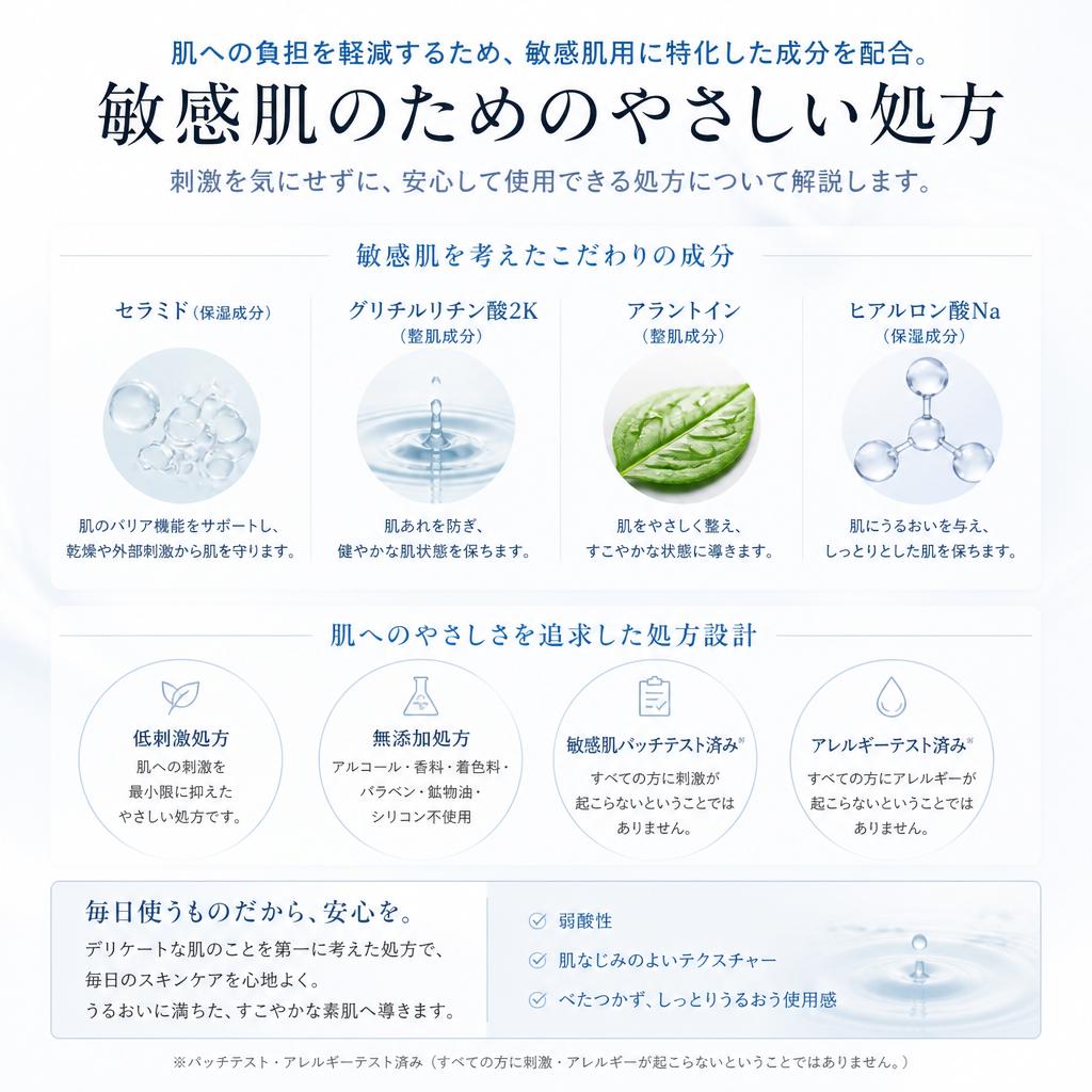 2. 敏感肌にも安心の成分